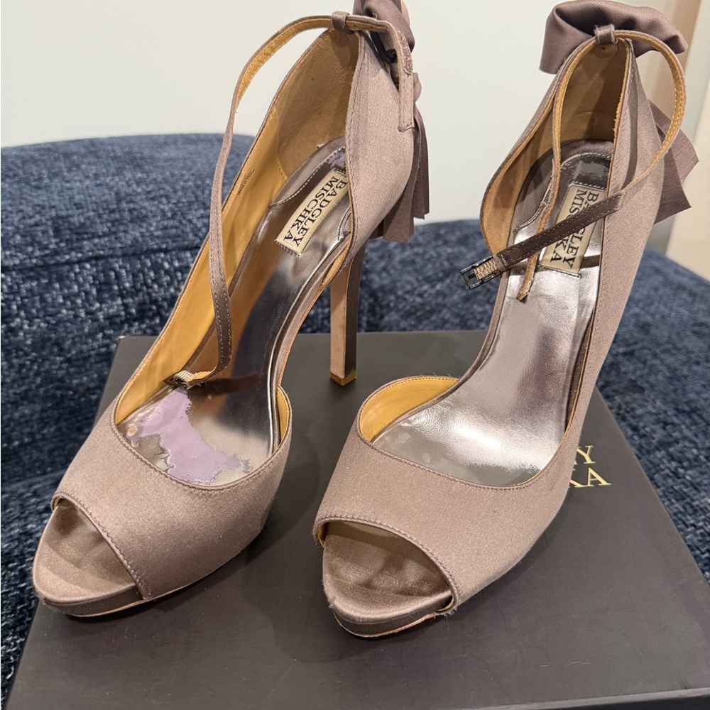 Badgley Mischka Brown Stiletto Heels